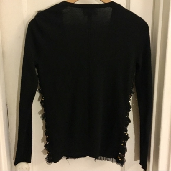 Milly Black Sequin Embellished Striped Car… - Picture 7 of 8